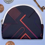 Gradient Geometric Shapes Dark Background Design Horseshoe Style Canvas Pouch