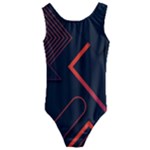Gradient Geometric Shapes Dark Background Design Kids  Cut-Out Back One Piece Swimsuit
