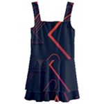 Gradient Geometric Shapes Dark Background Design Kids  Layered Skirt Swimsuit