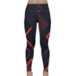 Gradient Geometric Shapes Dark Background Design Lightweight Velour Classic Yoga Leggings