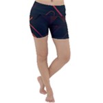 Gradient Geometric Shapes Dark Background Design Lightweight Velour Yoga Shorts