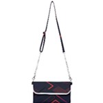 Gradient Geometric Shapes Dark Background Design Mini Crossbody Handbag