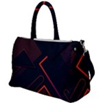 Gradient Geometric Shapes Dark Background Design Duffel Travel Bag