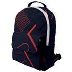 Gradient Geometric Shapes Dark Background Design Flap Pocket Backpack (Small)