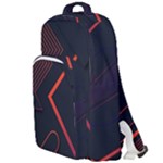 Gradient Geometric Shapes Dark Background Design Double Compartment Backpack