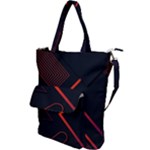 Gradient Geometric Shapes Dark Background Design Shoulder Tote Bag