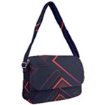 Gradient Geometric Shapes Dark Background Design Courier Bag