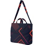 Gradient Geometric Shapes Dark Background Design Square Shoulder Tote Bag