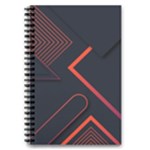 Gradient Geometric Shapes Dark Background Design 5.5  x 8.5  Notebook