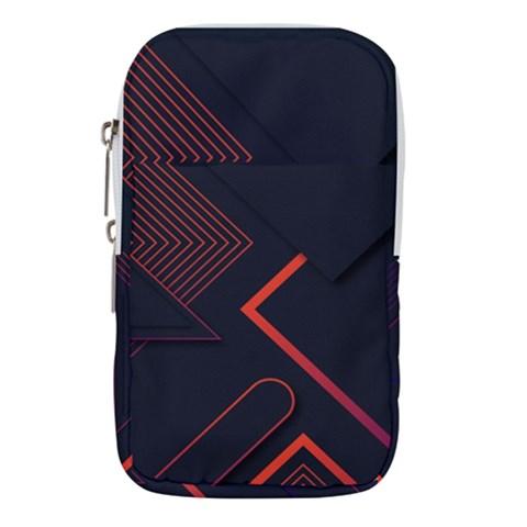 Gradient Geometric Shapes Dark Background Design Waist Pouch (Small) from ArtsNow.com