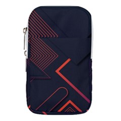 Gradient Geometric Shapes Dark Background Design Waist Pouch (Small) from ArtsNow.com