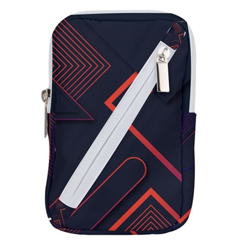 Gradient Geometric Shapes Dark Background Design Belt Pouch Bag (Small) from ArtsNow.com