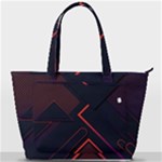 Gradient Geometric Shapes Dark Background Design Back Pocket Shoulder Bag 