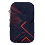 Gradient Geometric Shapes Dark Background Design Waist Pouch (Large)