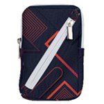 Gradient Geometric Shapes Dark Background Design Belt Pouch Bag (Large)
