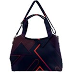 Gradient Geometric Shapes Dark Background Design Double Compartment Shoulder Bag