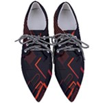 Gradient Geometric Shapes Dark Background Design Pointed Oxford Shoes