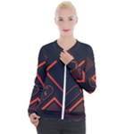 Gradient Geometric Shapes Dark Background Design Casual Zip Up Jacket