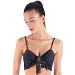 Gradient Geometric Shapes Dark Background Design Woven Tie Front Bralet