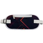 Gradient Geometric Shapes Dark Background Design Rounded Waist Pouch