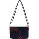 Gradient Geometric Shapes Dark Background Design Double Gusset Crossbody Bag