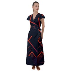 Flutter Sleeve Maxi Dress 