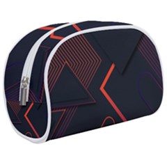 Gradient Geometric Shapes Dark Background Design Make Up Case (Medium) from ArtsNow.com
