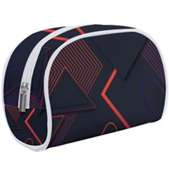 Gradient Geometric Shapes Dark Background Design Make Up Case (Large) from ArtsNow.com