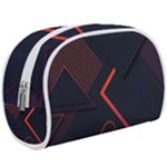 Gradient Geometric Shapes Dark Background Design Make Up Case (Large)