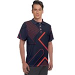 Gradient Geometric Shapes Dark Background Design Men s Polo T-Shirt