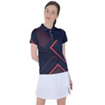Gradient Geometric Shapes Dark Background Design Women s Polo T-Shirt