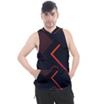 Gradient Geometric Shapes Dark Background Design Men s Sleeveless Hoodie