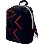 Gradient Geometric Shapes Dark Background Design Zip Up Backpack