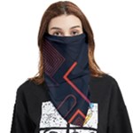 Gradient Geometric Shapes Dark Background Design Face Covering Bandana (Triangle)