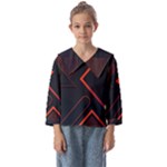 Gradient Geometric Shapes Dark Background Design Kids  Sailor Shirt