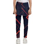 Gradient Geometric Shapes Dark Background Design Kids  Skirted Pants