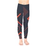 Gradient Geometric Shapes Dark Background Design Kids  Classic Winter Leggings