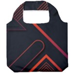 Gradient Geometric Shapes Dark Background Design Foldable Grocery Recycle Bag