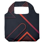 Gradient Geometric Shapes Dark Background Design Premium Foldable Grocery Recycle Bag