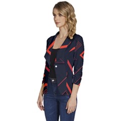 Women s One-Button 3/4 Sleeve Short Jacket 