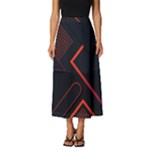 Gradient Geometric Shapes Dark Background Design Classic Midi Chiffon Skirt