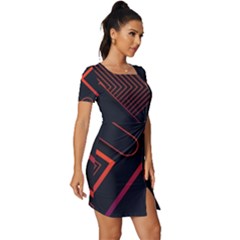 Fitted Knot Split End Bodycon Dress 