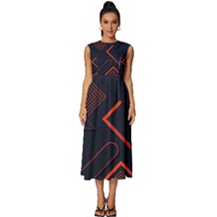 Sleeveless Round Neck Midi Dress 