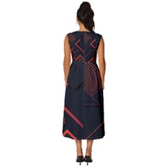 Sleeveless Round Neck Midi Dress 