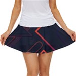 Gradient Geometric Shapes Dark Background Design Women s Skort