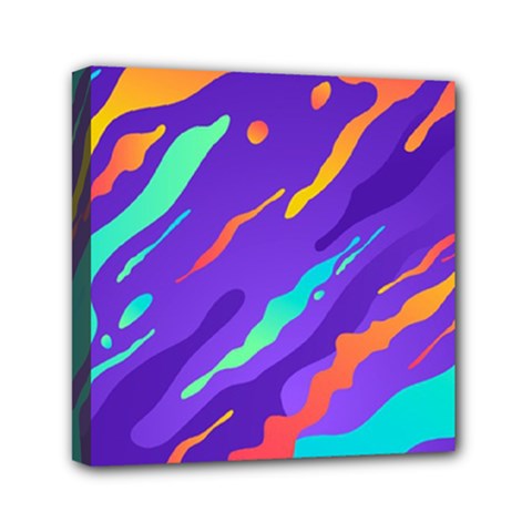 Multicolored Abstract Background Mini Canvas 6  x 6  (Stretched) from ArtsNow.com