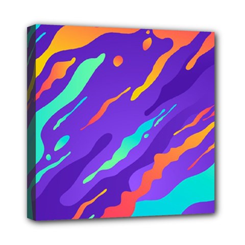 Multicolored Abstract Background Mini Canvas 8  x 8  (Stretched) from ArtsNow.com