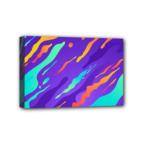 Multicolored Abstract Background Mini Canvas 6  x 4  (Stretched) from ArtsNow.com