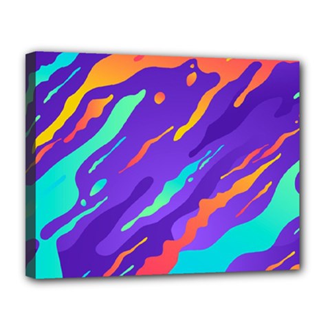 Multicolored Abstract Background Canvas 14  x 11  (Stretched) from ArtsNow.com