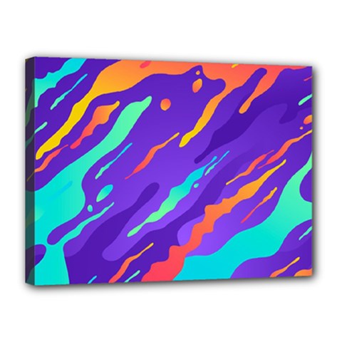 Multicolored Abstract Background Canvas 16  x 12  (Stretched) from ArtsNow.com